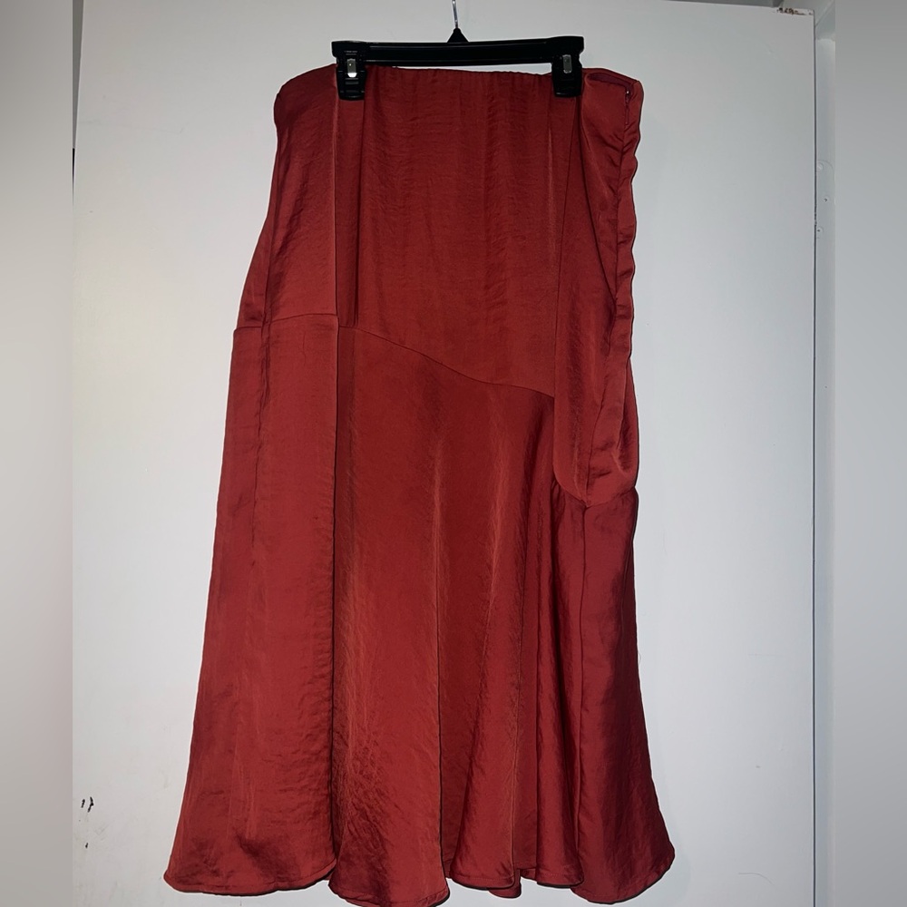 American Eagle Outfitters Satin Rust Skirt
